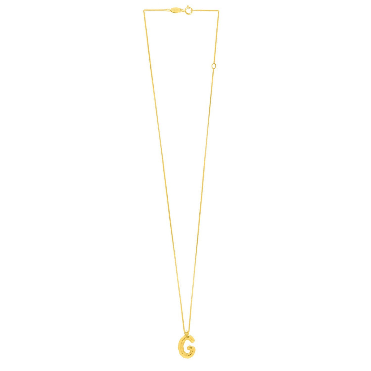 14K Yellow Gold Helium Initial G Pendant