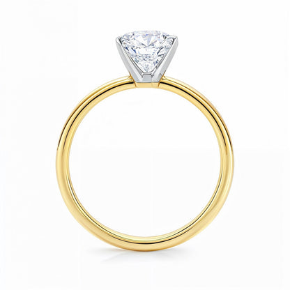 3 Carat Radiant Lab Grown IGI G/VS1 Diamond Solitaire Ring in 10K Yellow Gold