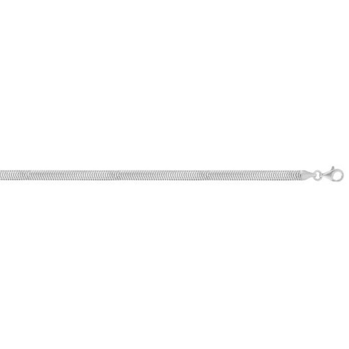 Sterling Silver Rhodium Plated Oval Snake Chain (4.20 mm)