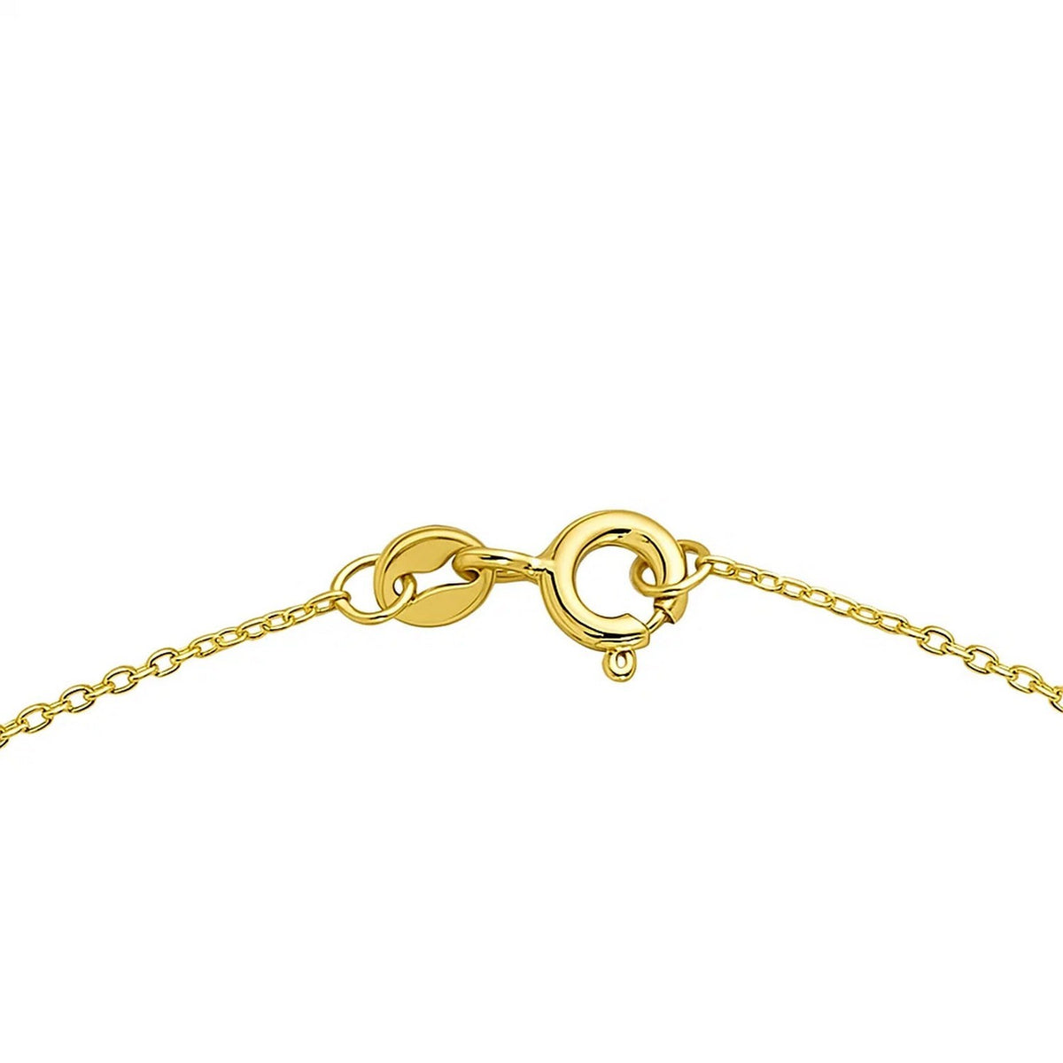 14K Yellow Gold Emerald Cut Peridot Necklace