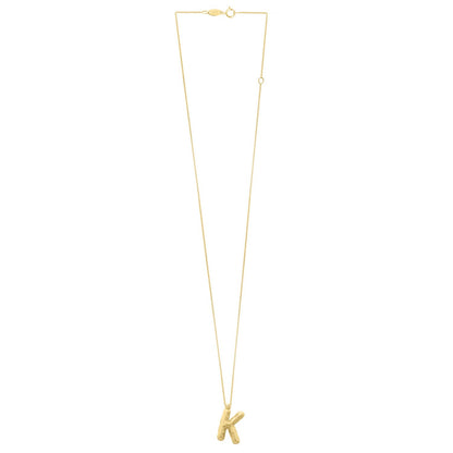 14K Yellow Gold Helium Initial K Pendant