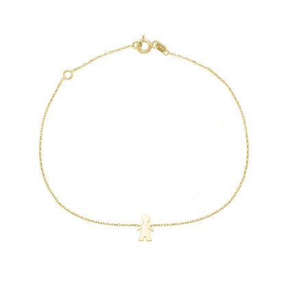 14K Yellow Gold Girl Bracelet