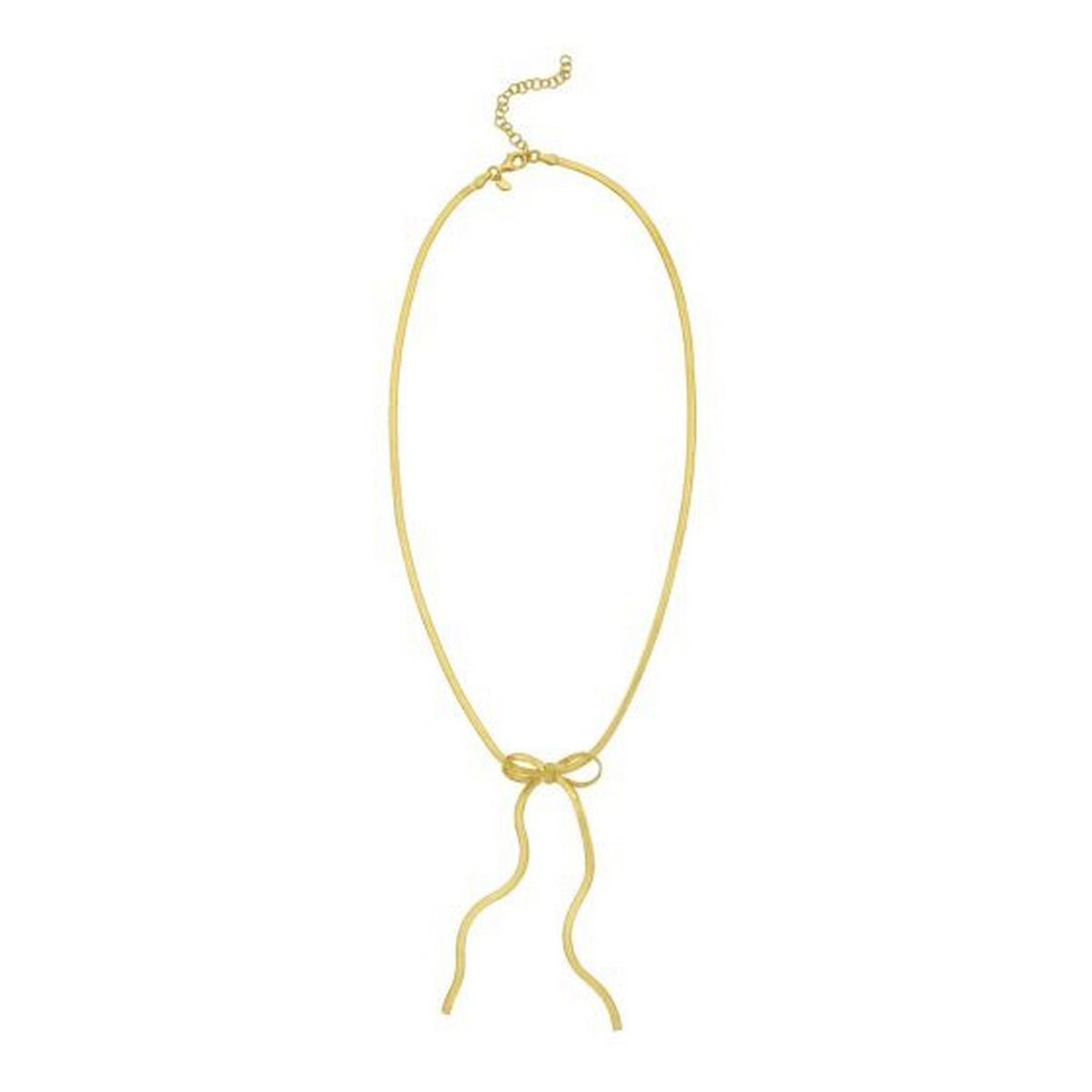 Sterling Silver Gold Plated Snake Bow Necklace