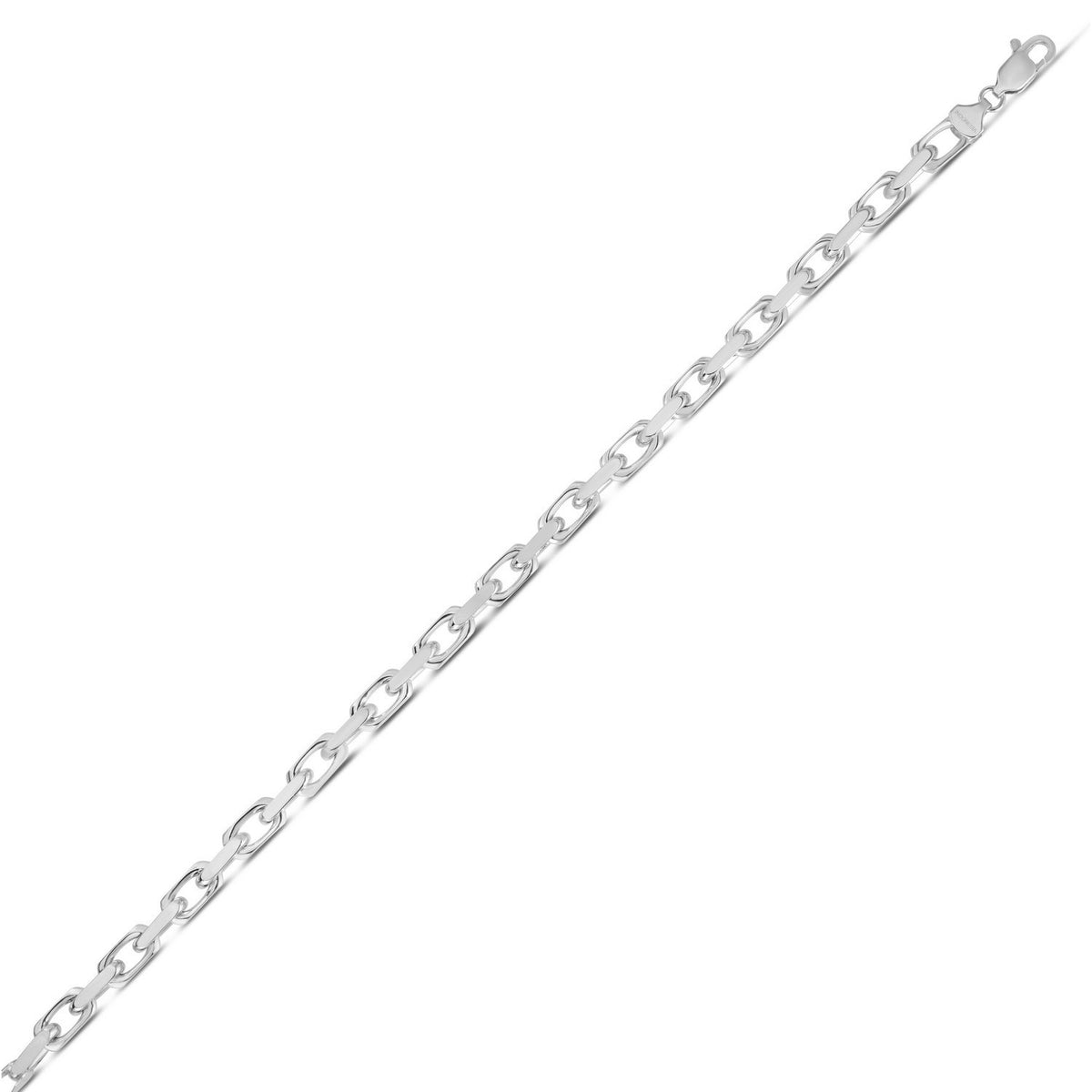 Sterling Silver Rhodium Plated French Cable Chain (5.60 mm)
