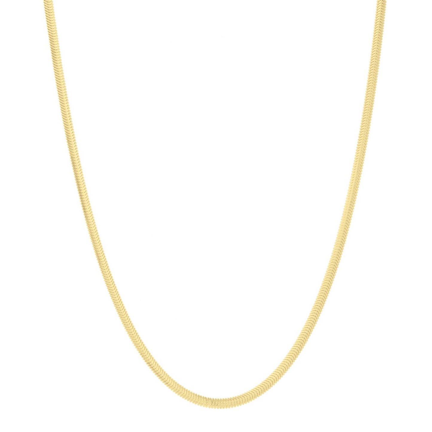 Sterling Silver Yellow Gold Plated Oval Snake Chain (2.60 mm)