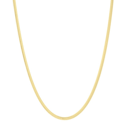 Sterling Silver Yellow Gold Plated Oval Snake Chain (2.60 mm)