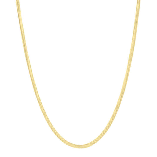 Sterling Silver Yellow Gold Plated Oval Snake Chain (2.60 mm)