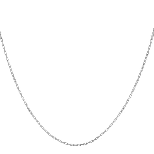 14k White Gold French Cable Chain (1.3 mm)