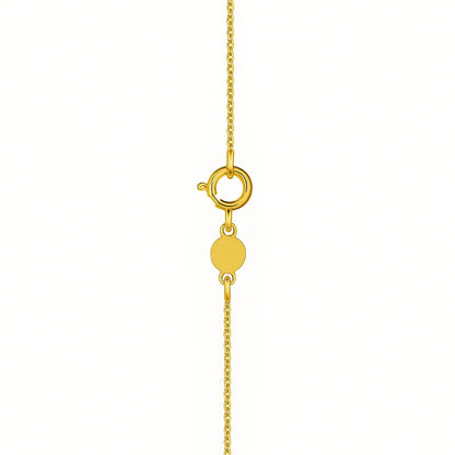 14K Yellow Gold Mini Diamond A Initial Pendant Necklace