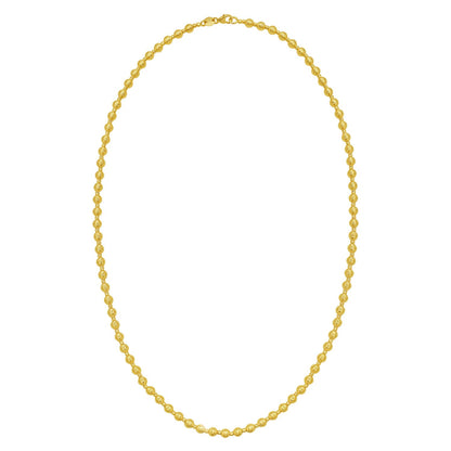 14K Yellow Gold Disco Diamond Cut Bead Chain (4.00 mm)