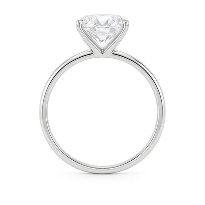 5 Carat Radiant Lab Grown IGI G/VS1 Diamond Solitaire Ring in 10K White Gold
