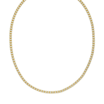 Sterling Silver with Gold Plated Ice Barrel Chain (4.00 mm)
