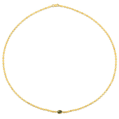 14K Yellow Gold Peridot Mirrored Chain (2.20 mm)