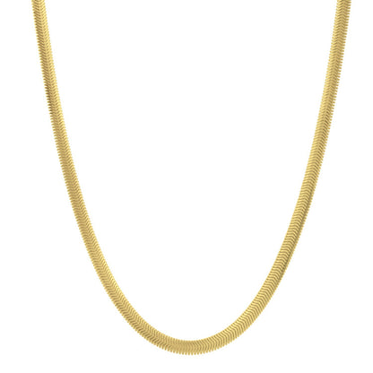Sterling Silver Yellow Gold Plated Oval Snake Chain (4.20 mm)