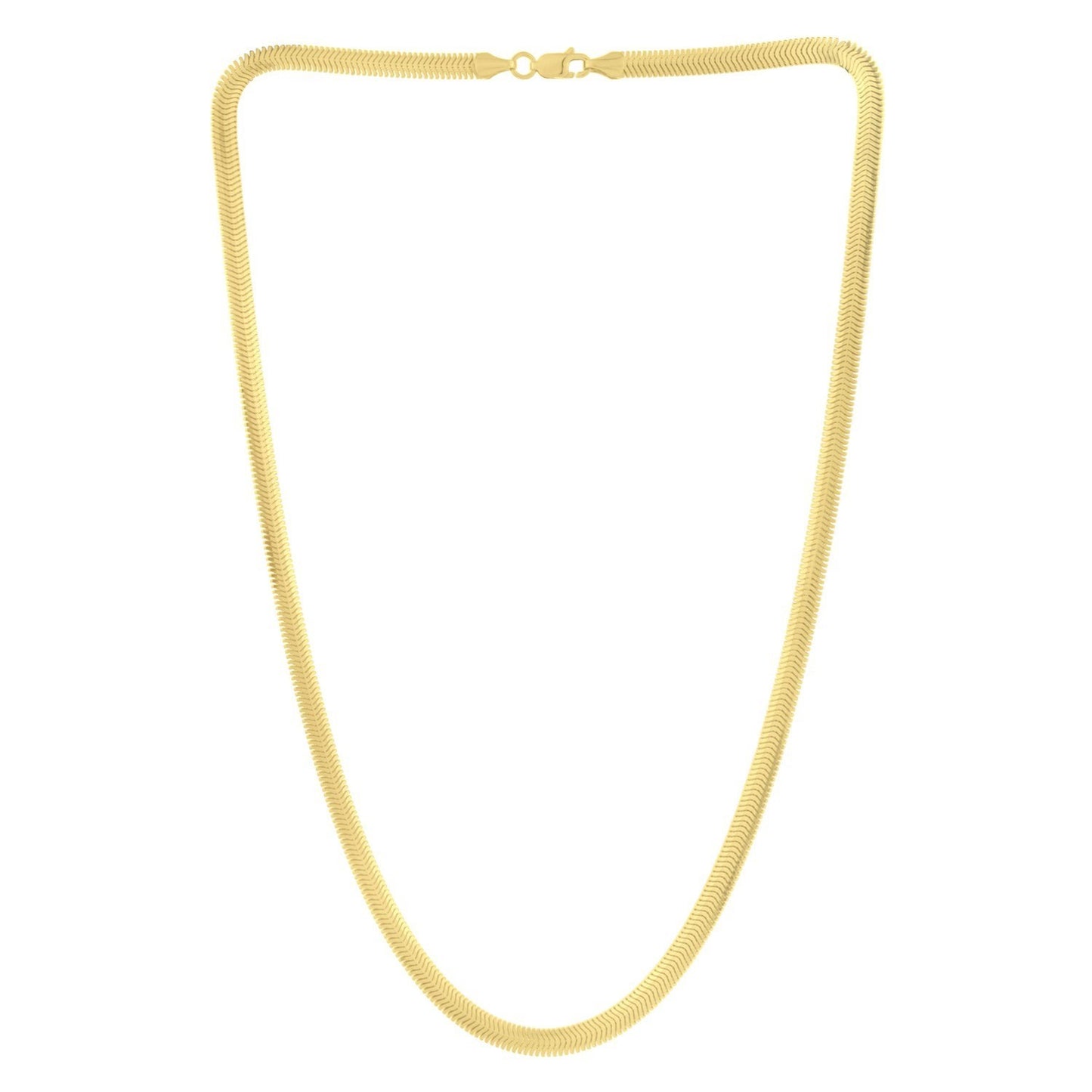 Sterling Silver Yellow Gold Plated Oval Snake Chain (4.20 mm)