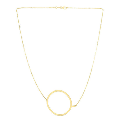 14K Yellow Gold Yours Truly Large Initial Q Necklace