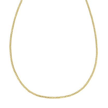 14k Yellow Gold Solid Curb Chain (2.60 mm)