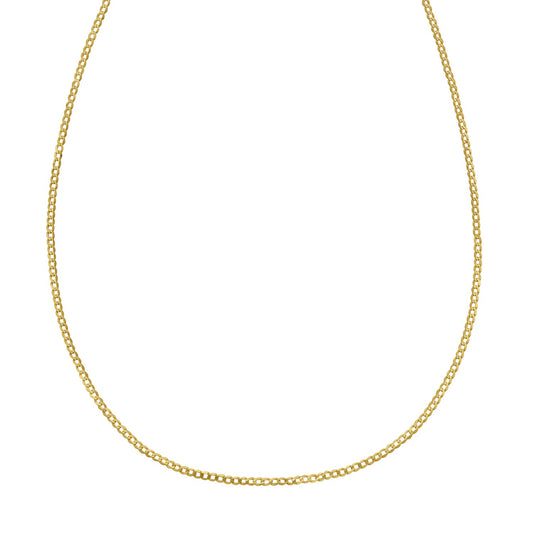 14k Yellow Gold Solid Curb Chain (2.60 mm)