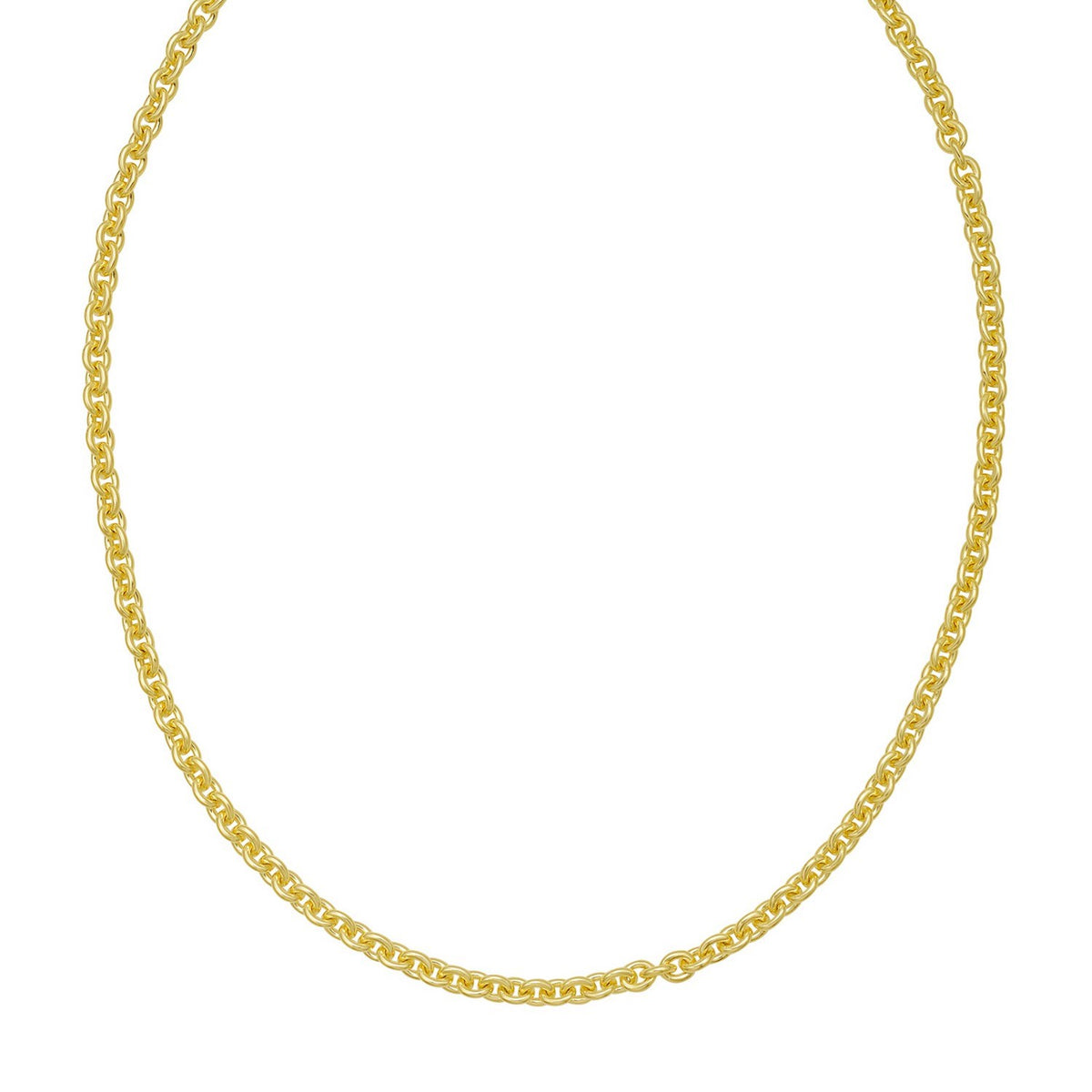 Sterling Silver Gold Plated Rolo Chain (4.70 mm)