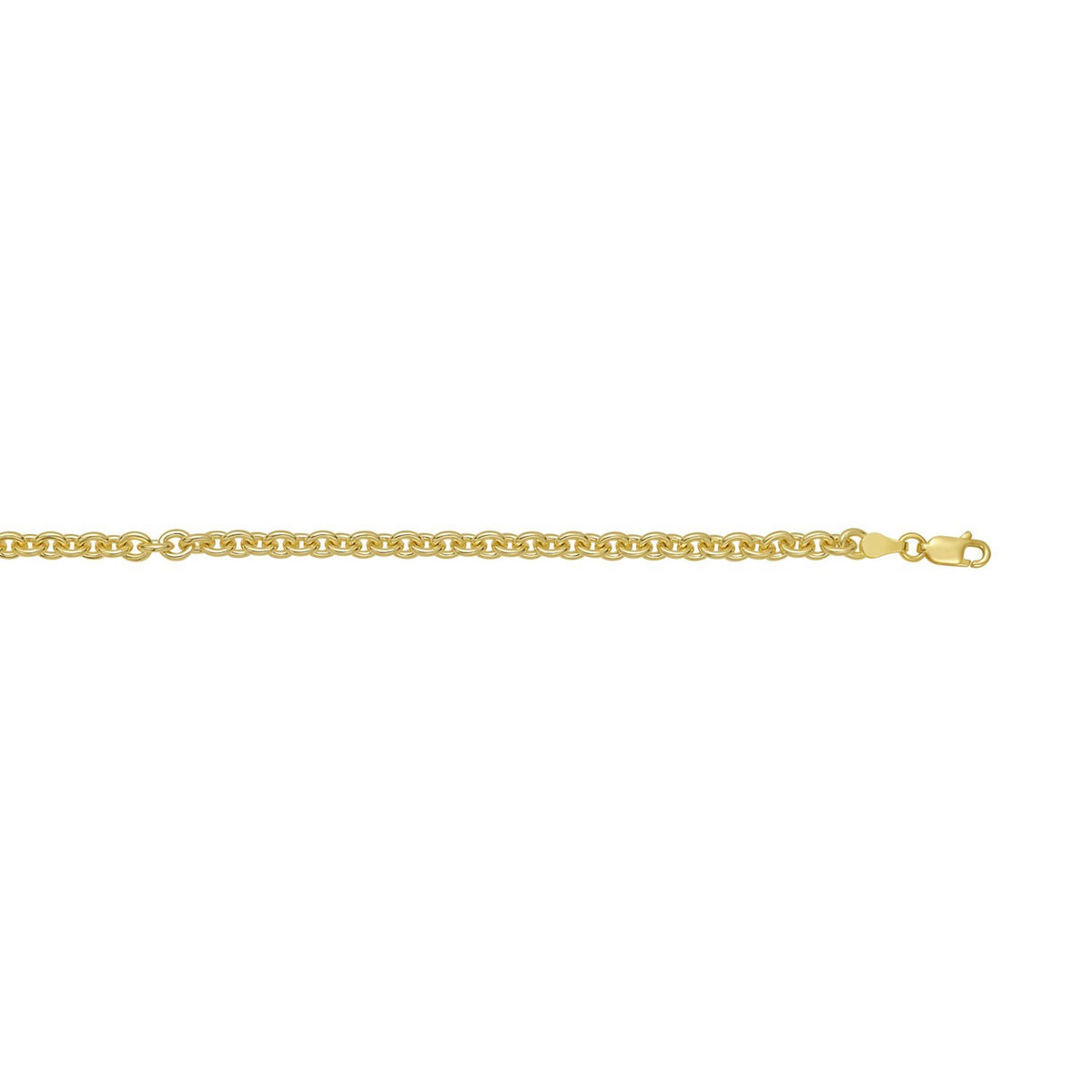 Sterling Silver Gold Plated Rolo Chain (4.70 mm)