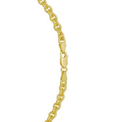 Sterling Silver Gold Plated Rolo Chain (4.70 mm)