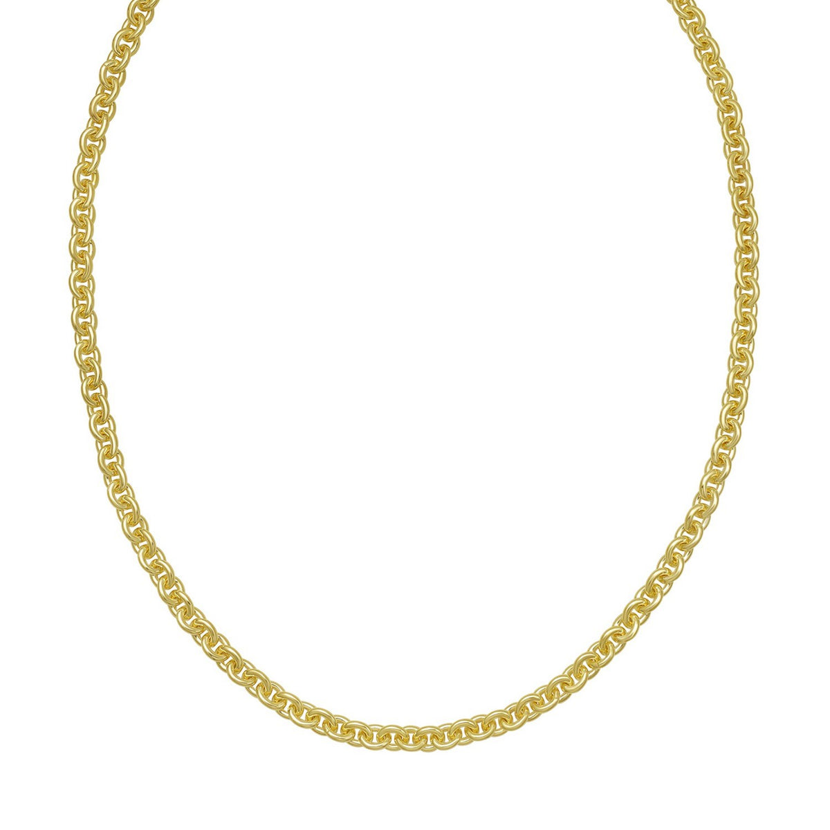 Sterling Silver Gold Plated Rolo Chain (5.70 mm)