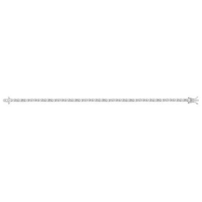 Sterling Silver Rhodium Plated CZ Tennis Bracelet (3.30 mm)