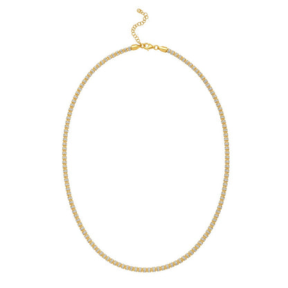 Sterling Silver with Gold Plated Ice Barrel Chain (3.80 mm)