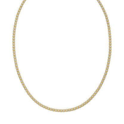 Sterling Silver with Gold Plated Ice Barrel Chain (3.80 mm)
