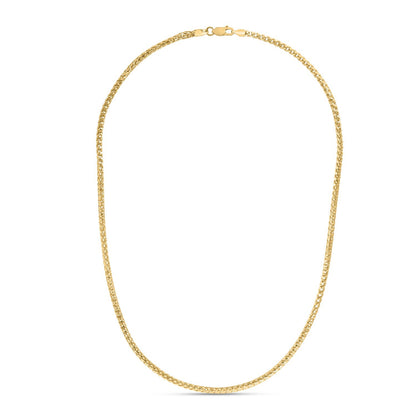 Sterling Silver Yellow Gold Plated Diamond Cut Franco Chain (3.80 mm)