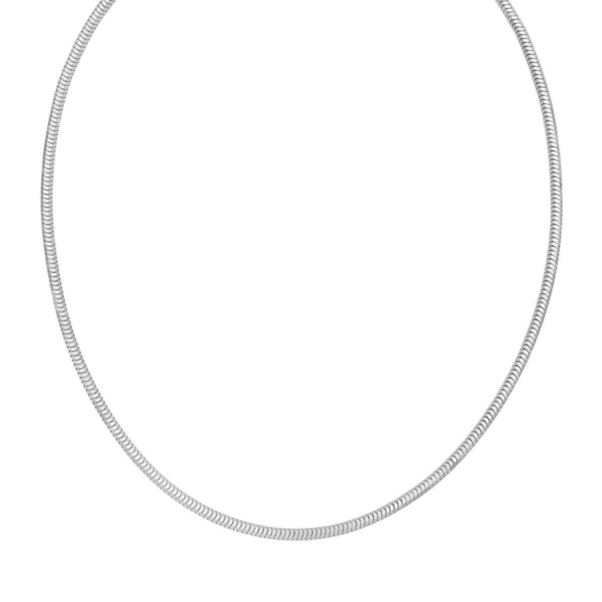 Sterling Silver Rhodium Plated Octagonal Snake Chain (3.00 mm)