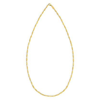 14K Yellow Gold Flat Pebble Link Necklace (2.50 mm)