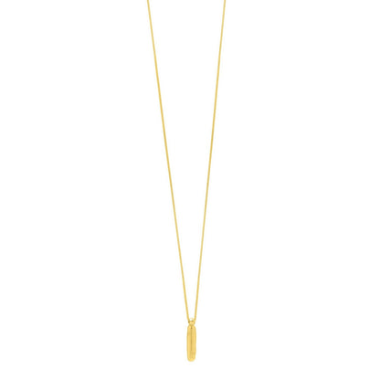 14K Yellow Gold Helium Initial I Pendant