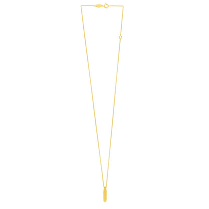 14K Yellow Gold Helium Initial I Pendant