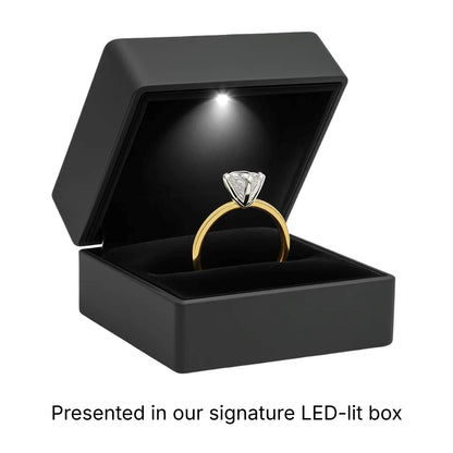 5 Carat Radiant Lab Grown IGI G/VS1 Diamond Solitaire Ring in 10K Yellow Gold