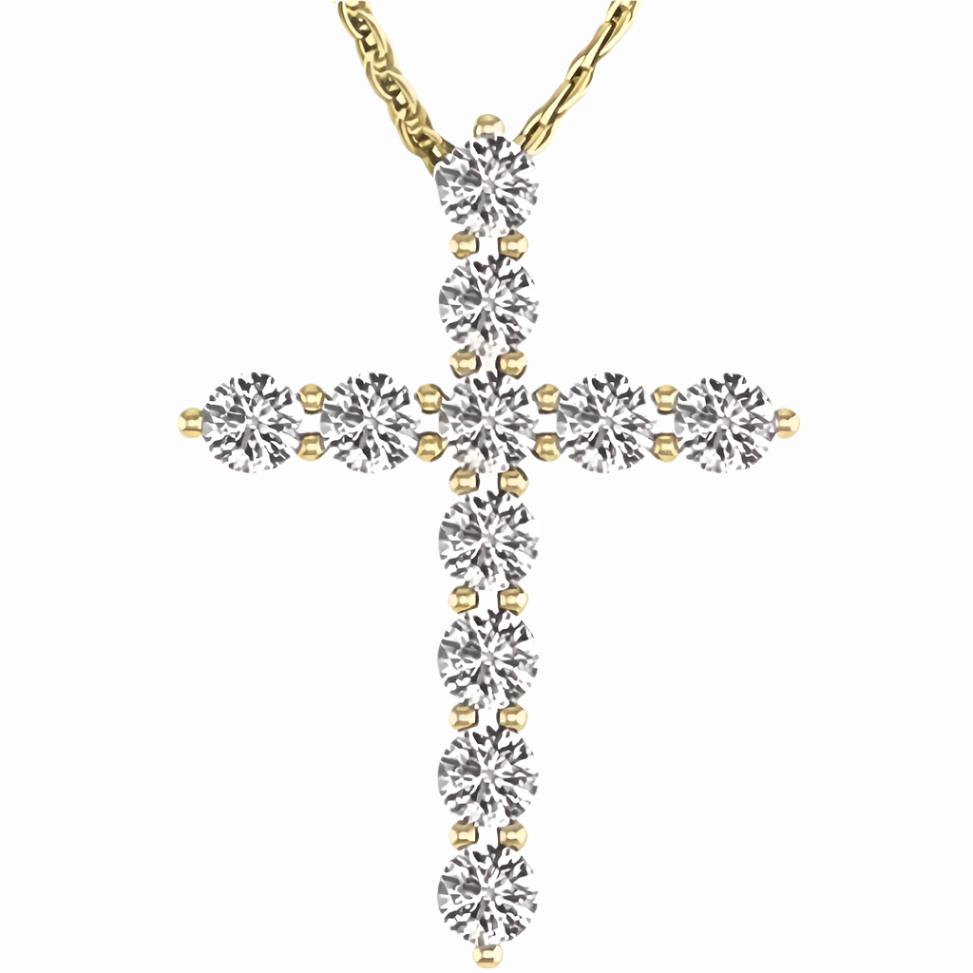 Gold Cross with Diamonds
