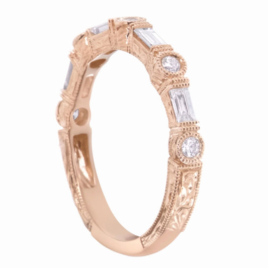 Pink Rose Gold Diamond Ring