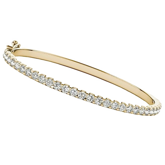 Yellow Gold Diamond Bangle Bracelet