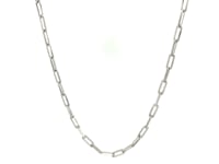14K White Gold Paperclip Chain (2.50 mm)