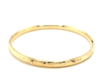 10K Yellow Gold Florentine Bangle Bracelet