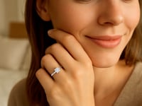 1 Carat Princess Lab Grown IGI G/VS1 Diamond Solitaire Ring in 10K White Gold