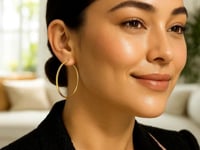 10k Yellow Gold Polished Hoop Earrings (2x40 mm)