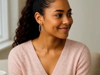 10k White Gold Polished Hoop Earrings (2x40 mm)