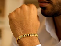 10k Yellow Gold Classic Miami Cuban Solid Bracelet (7.10 mm)