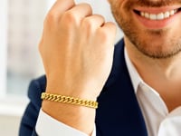 10k Yellow Gold Classic Miami Cuban Solid Bracelet (6.10 mm)