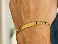 14K Yellow Gold Lite Cuban ID Bracelet (6.00 mm)
