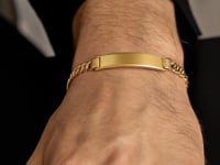 14K Yellow Gold Lite Cuban ID Bracelet (6.60 mm)