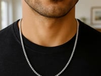 14k White Gold Solid Round Box Chain (2.5 mm)
