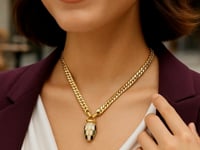 14K Yellow Gold Le Serpent Curb Link Necklace