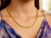 Sterling Silver Gold Plated French Cable Chain (5.00 mm)